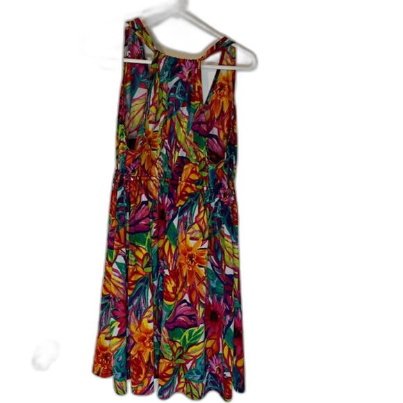 Lauren Ralph Lauren Women's Tropicalcore Beachy Multicolored Racerback Dress XS - Picture 3 of 4
